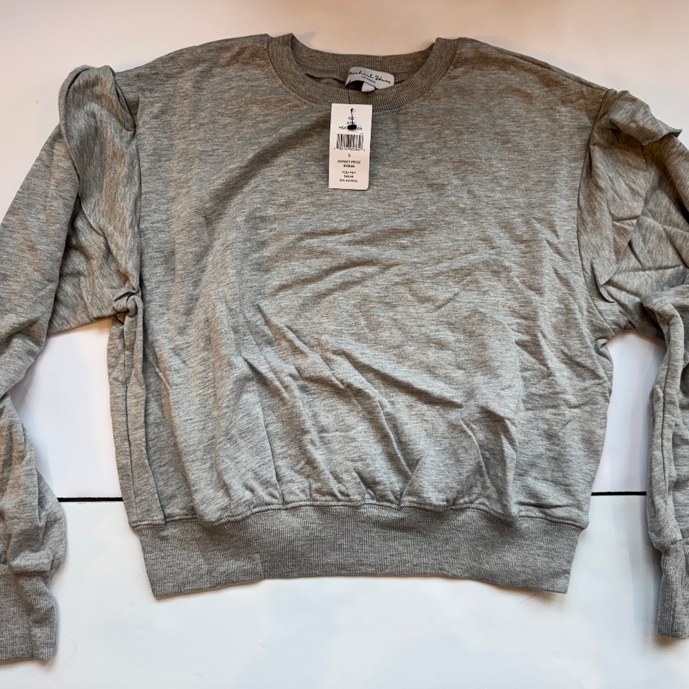NWT Michael Stars Size Small Lightweight Gray Sweatshirt